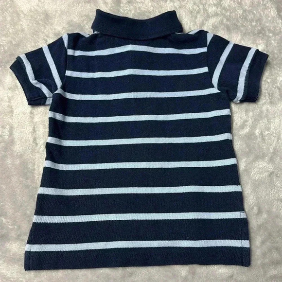 Polo by Ralph Lauren - blue/white striped short sleeve polo shirt. Size 12 month - Picture 3 of 3